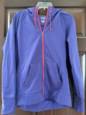 Women’s purple zip-up hoodie size Large, Champion performance